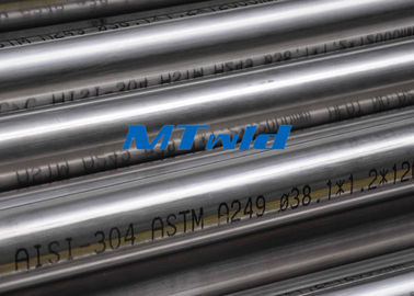 ASTM A249 TP347 / 347H ERW Stainless Steel Welded Tube For Boiler , 100% PMI Test